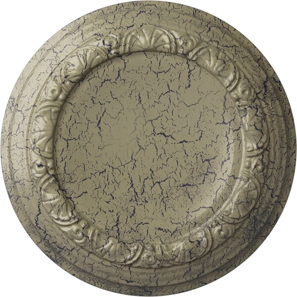 Ekena Millwork Carlsbad Ceiling Medallion (Fits Canopies up to 7 7/8"), 12 1/2"OD x 1 1/2"P, Castle Stone Crackle CM12CACSC - main